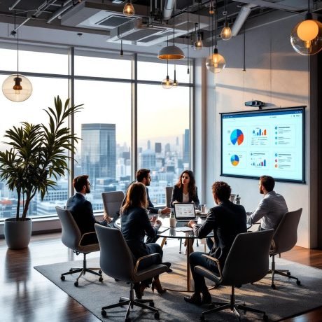 marketing de contenido en oficinas en idioma español